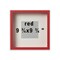 9 ¾x9 ¾" Red Frame with Acid-Free Mat & ALFTA Adhesive Hook – Deep Design for Hanging or Standing